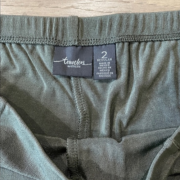 Chico's Travelers Cardigan, Sleeveless Top, Pants Size 3 - Green - 3 Piece Set - Picture 10 of 15